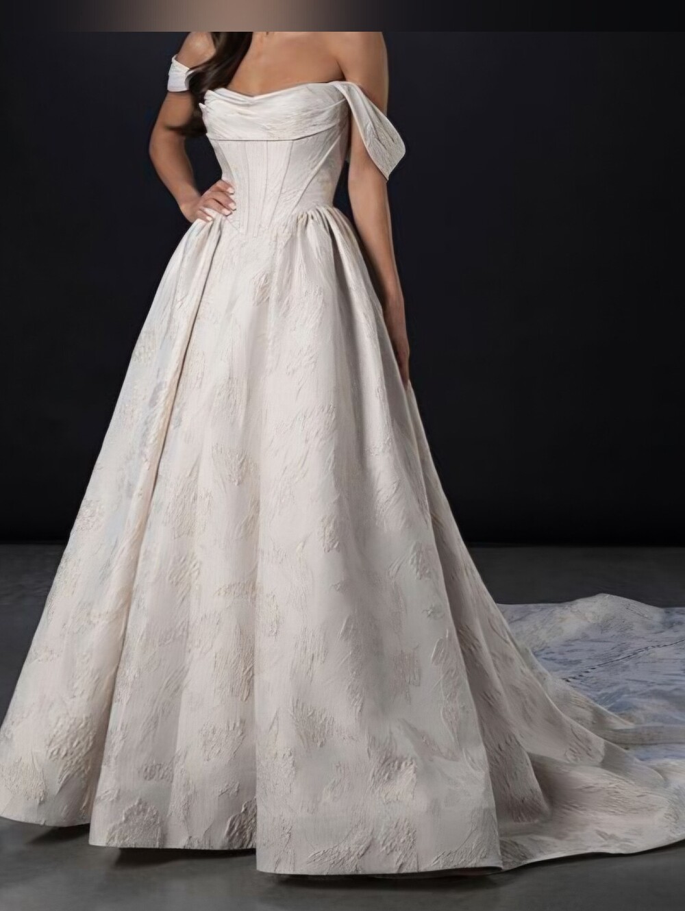 Martina Liana 1823 Ballgown Wedding Dress Basque Train Ivory